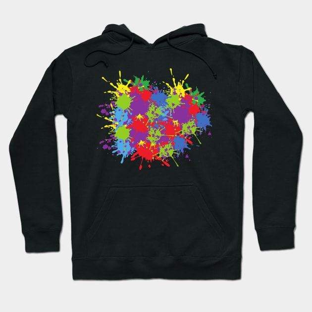 Art Colour Splash Colourful Colour Abstract Form Hoodie by Onceer